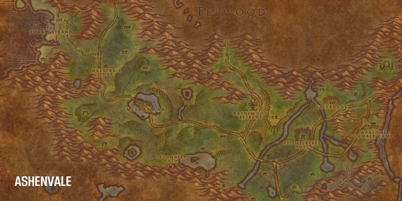 Season of Discovery Ashenvale Zone Map