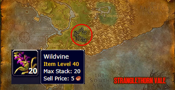 Farming Wildvine in Stranglethorn Vale