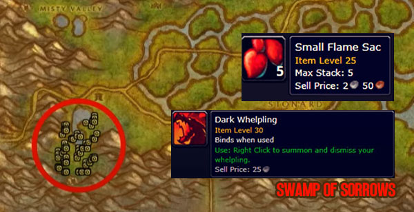 Farming Green Whelp in Swamp of Sorrows