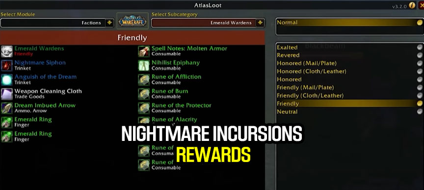 Season of Discovery Nightmare Incursions PvE Event Rewards