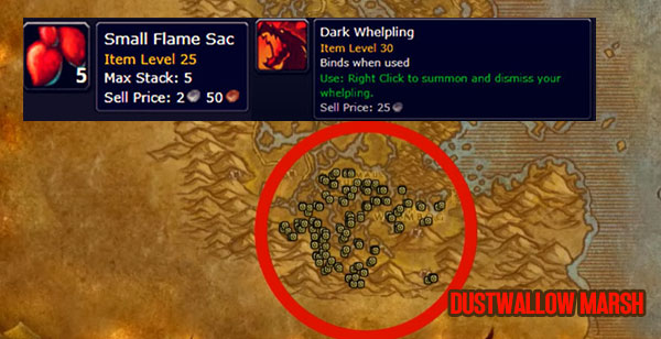 Farming Dark Whelp in Dustwallow Marsh