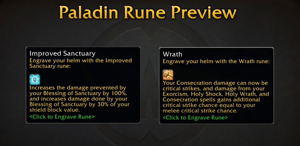 SoD Phase 3 Paladin Rune Preview