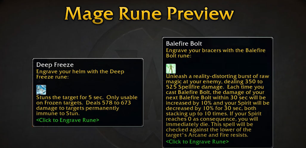 SoD Phase 3 Mage Rune Preview