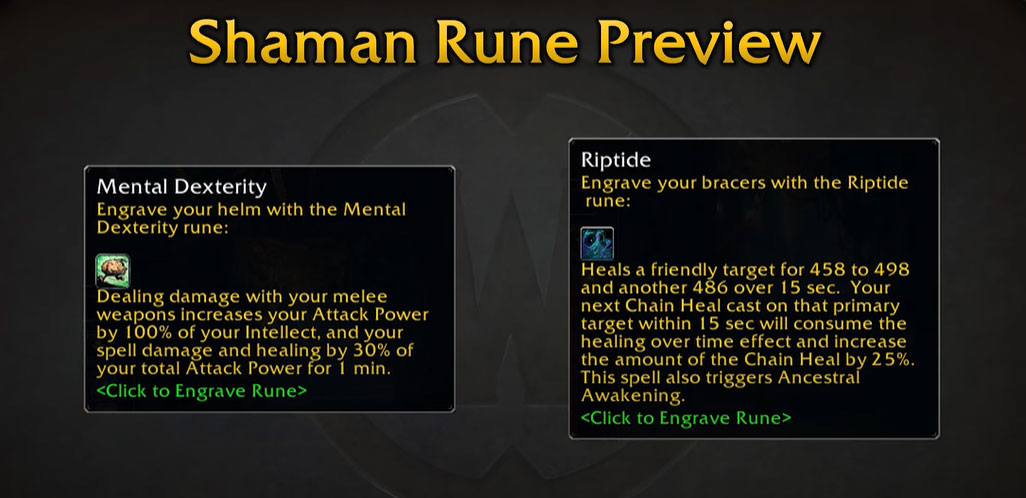 SoD Phase 3 Shaman Rune Preview