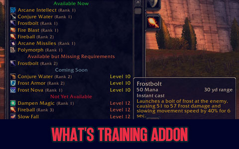 Season of Discovery Must Have Addon - What's Training