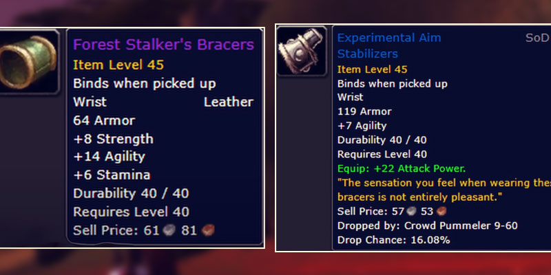 Season of Discovery Phase 2 Hunter Best Bracer Pick