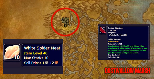 Farming Spider Meat in Dustwallow Marsh